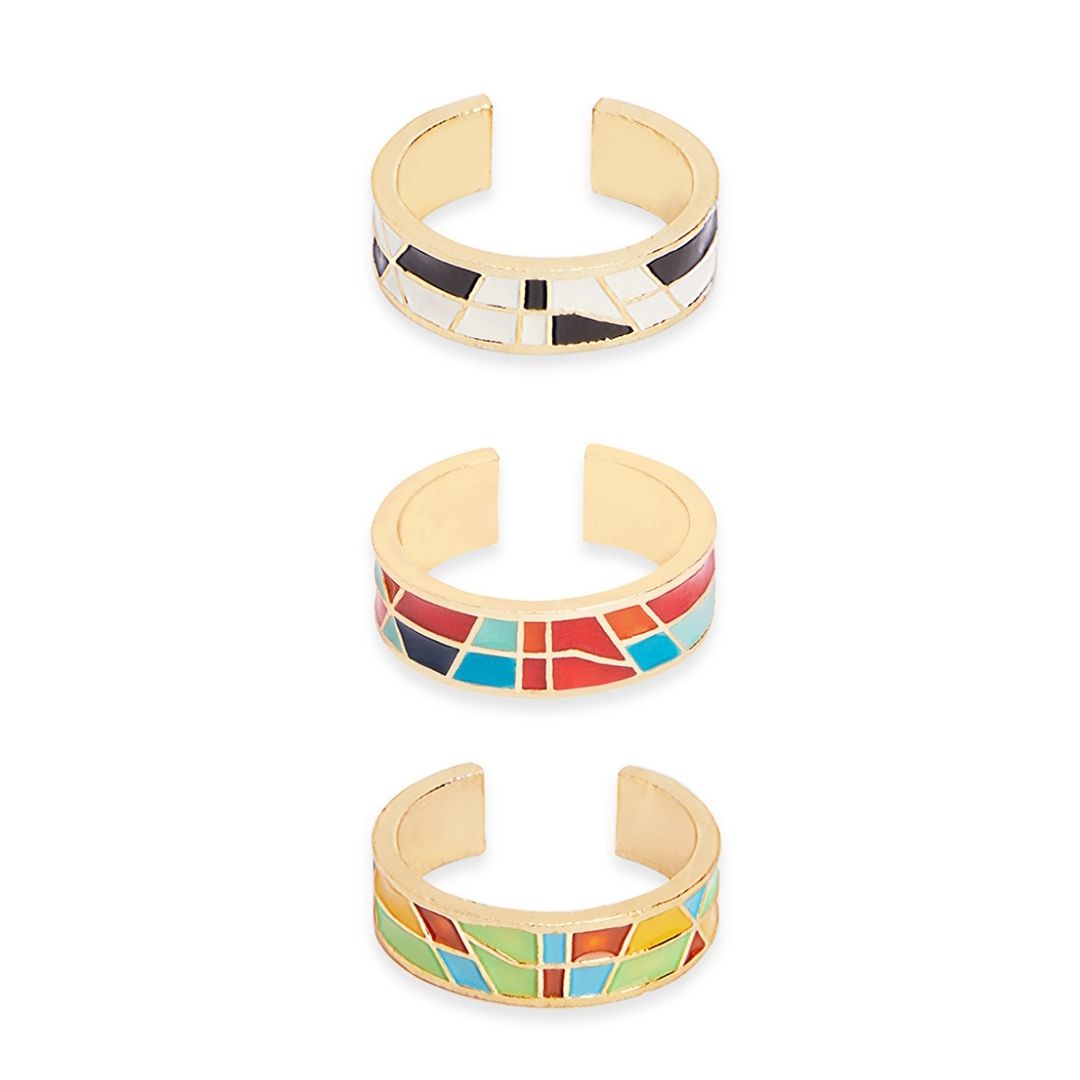 Wedge Ring Stacker Trio