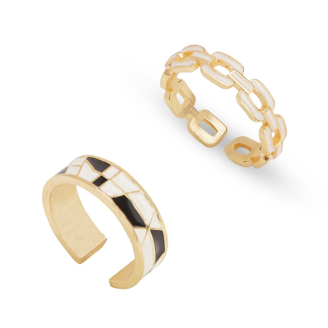 Monochrome Ring Duo