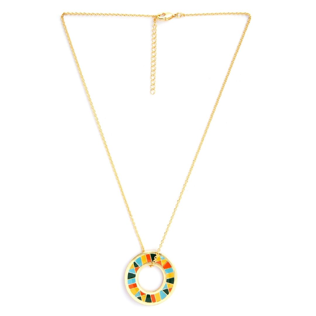 Wedge and Orbit Necklace Layer Duo