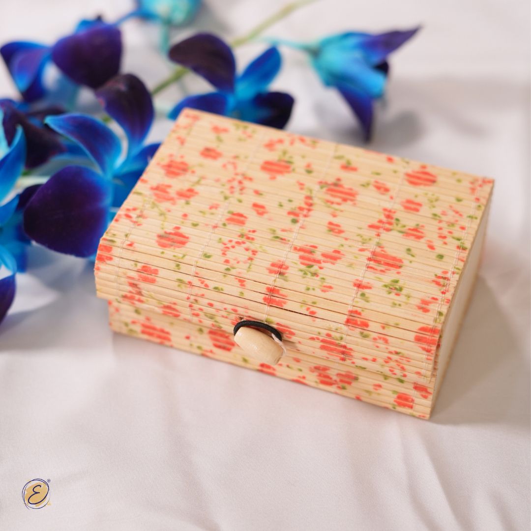 Cherry Blossom Bamboo Trinket Box