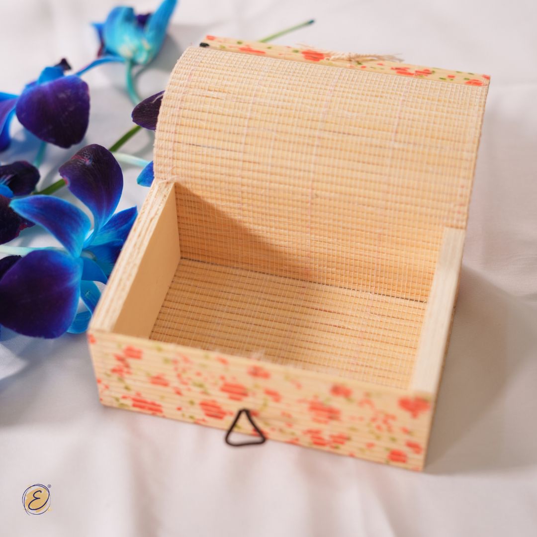 Cherry Blossom Bamboo Trinket Box