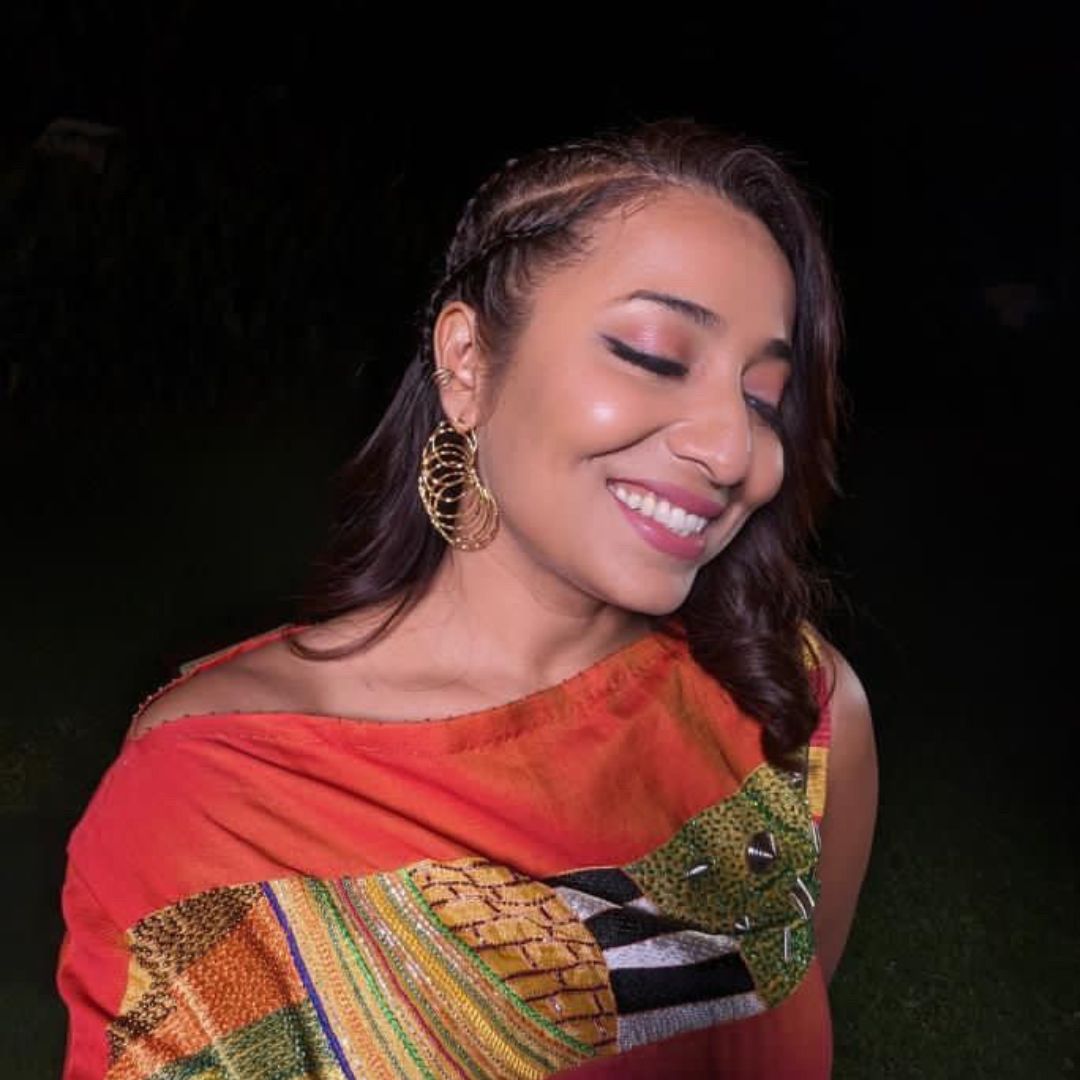 Rohini Ramnathan in Ringlet Danglers