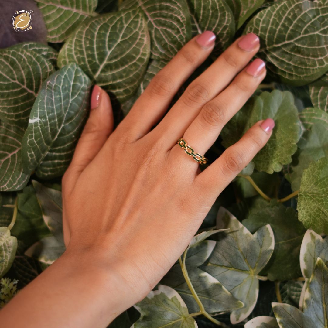 Link Ring Emerald