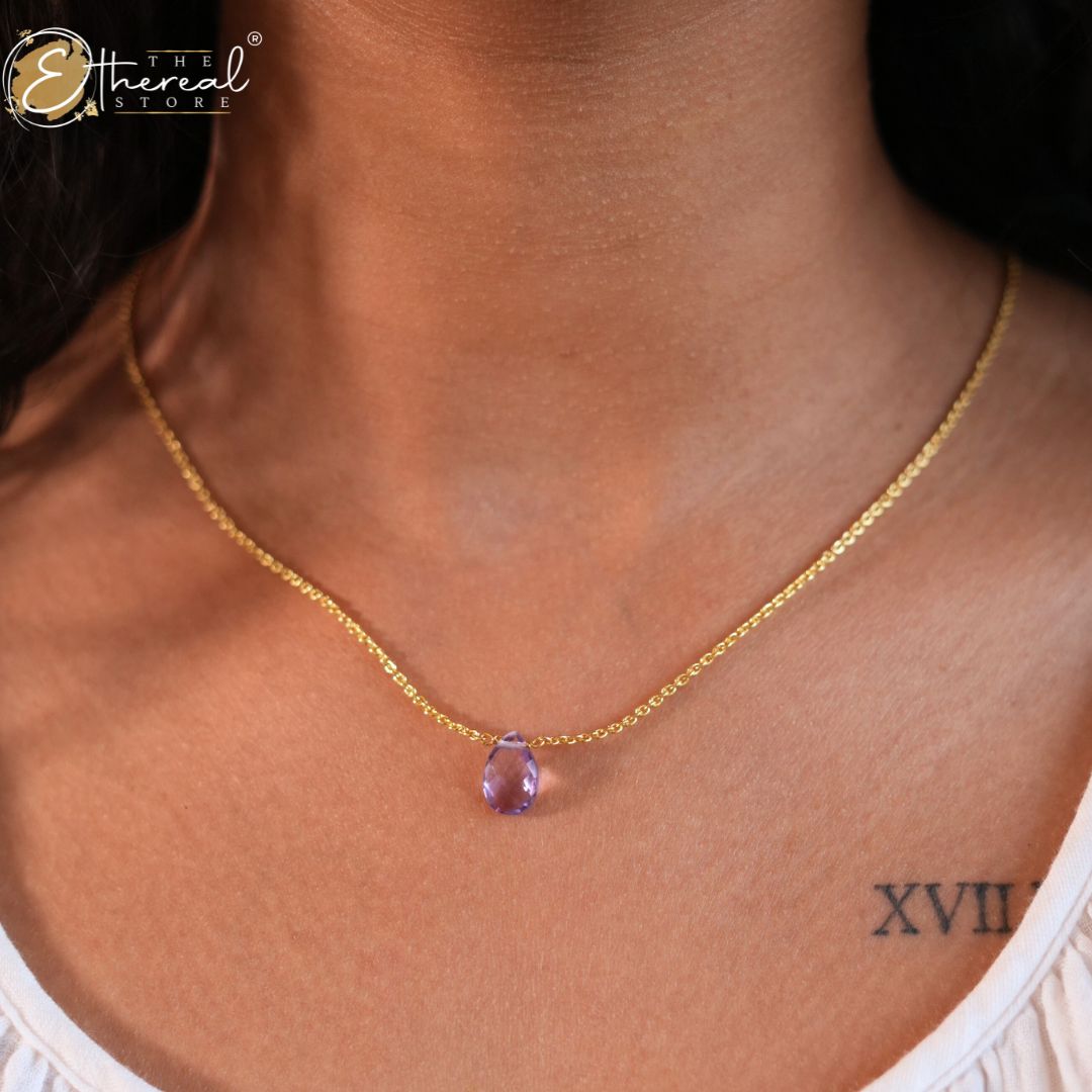 Amethyst Necklace and Earring Combo