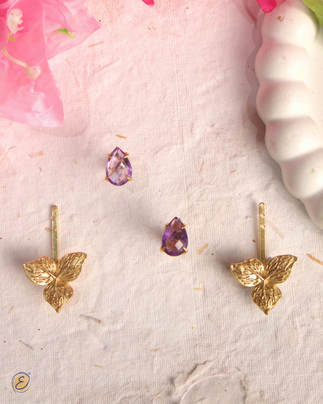 Aria Duo Sidekick Studs – Amethyst | PRE-ORDER