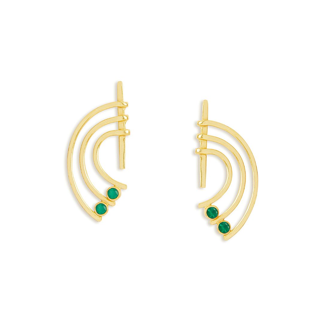 Melody Danglers with Green Onyx