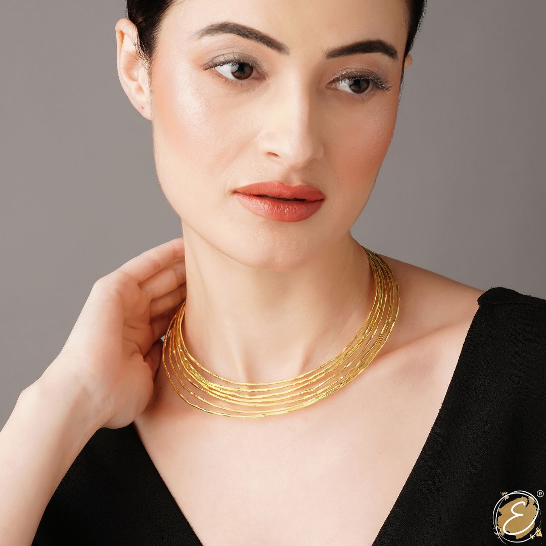 Streak Neck Cuff Gold