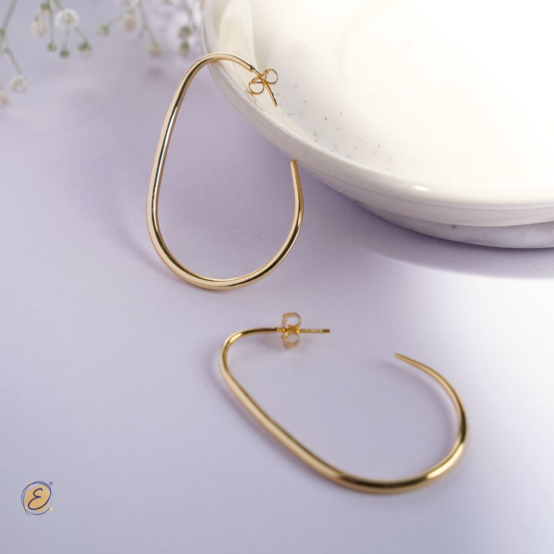 Almond Drop Hoops