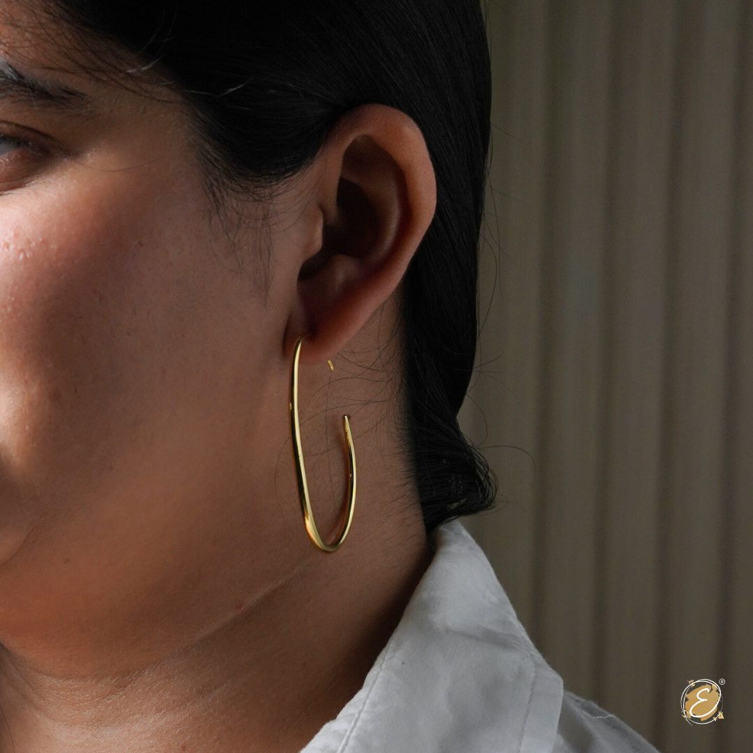Almond Drop Hoops