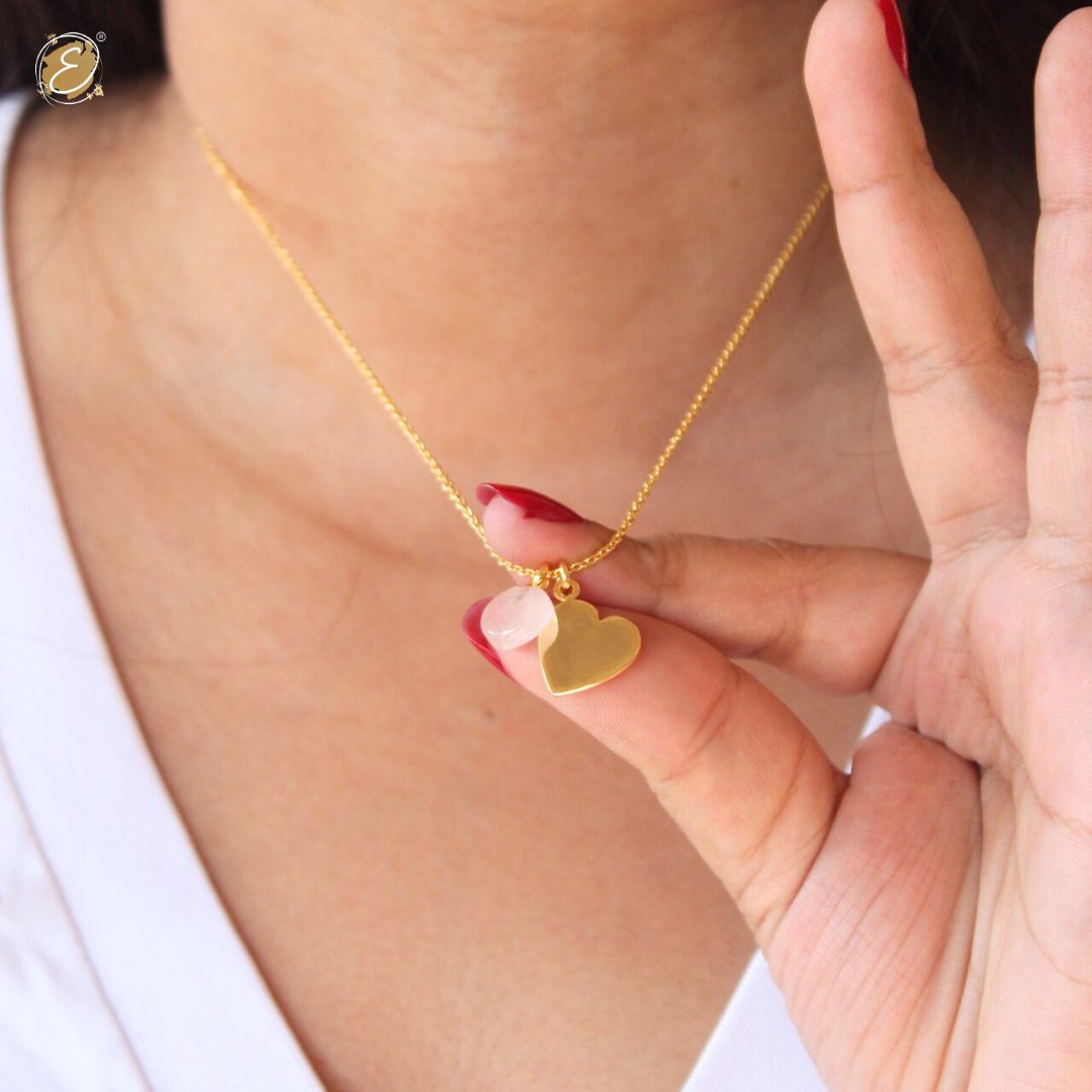 heart gold necklace