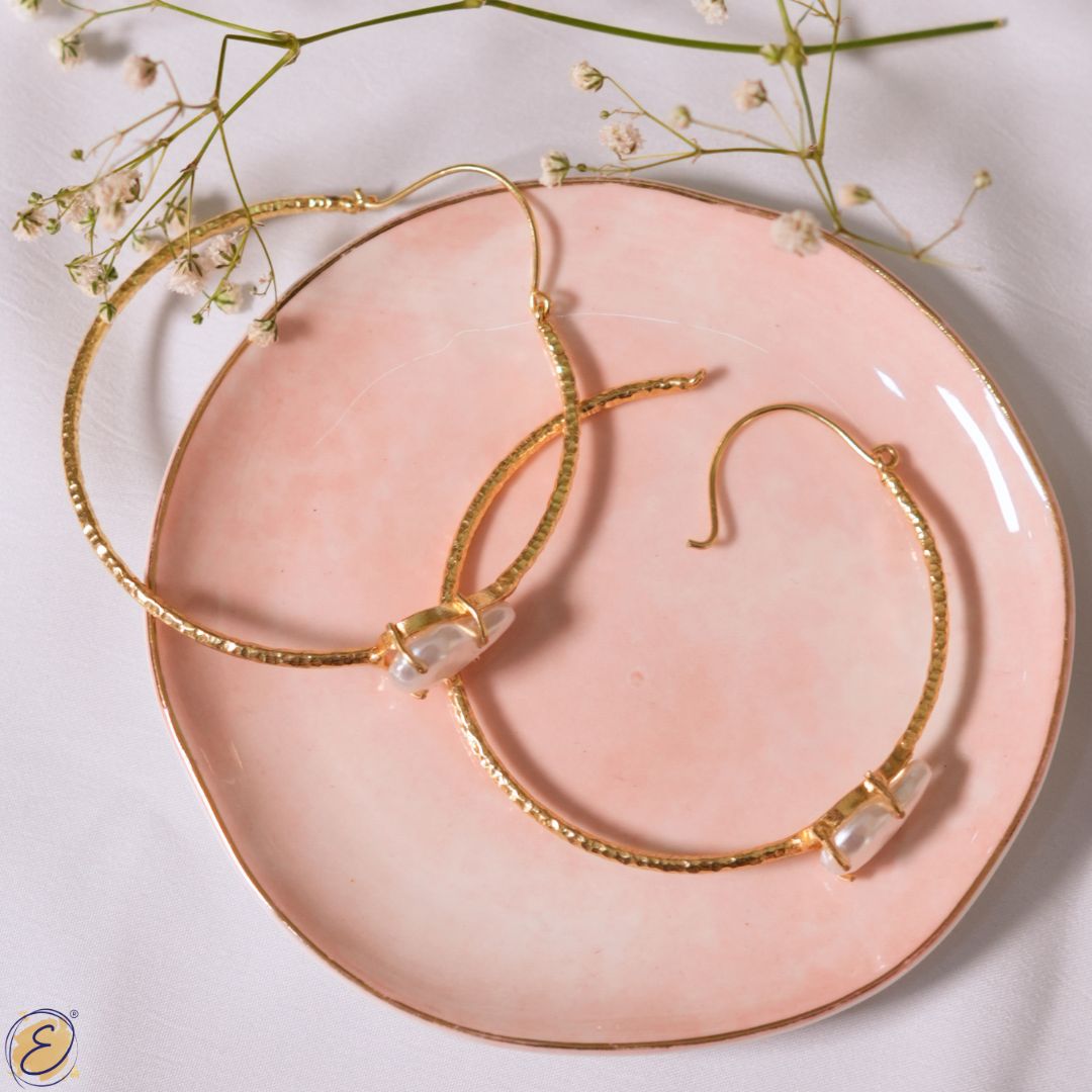 Oversized Pearl Hoop
