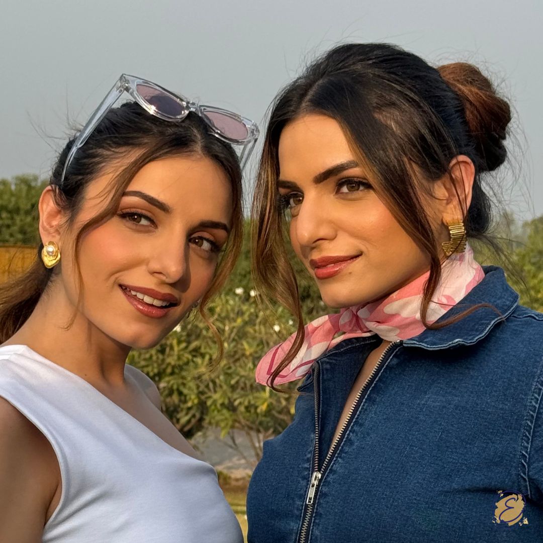 Prakriti Kakkar in Leaf Pearl Studs