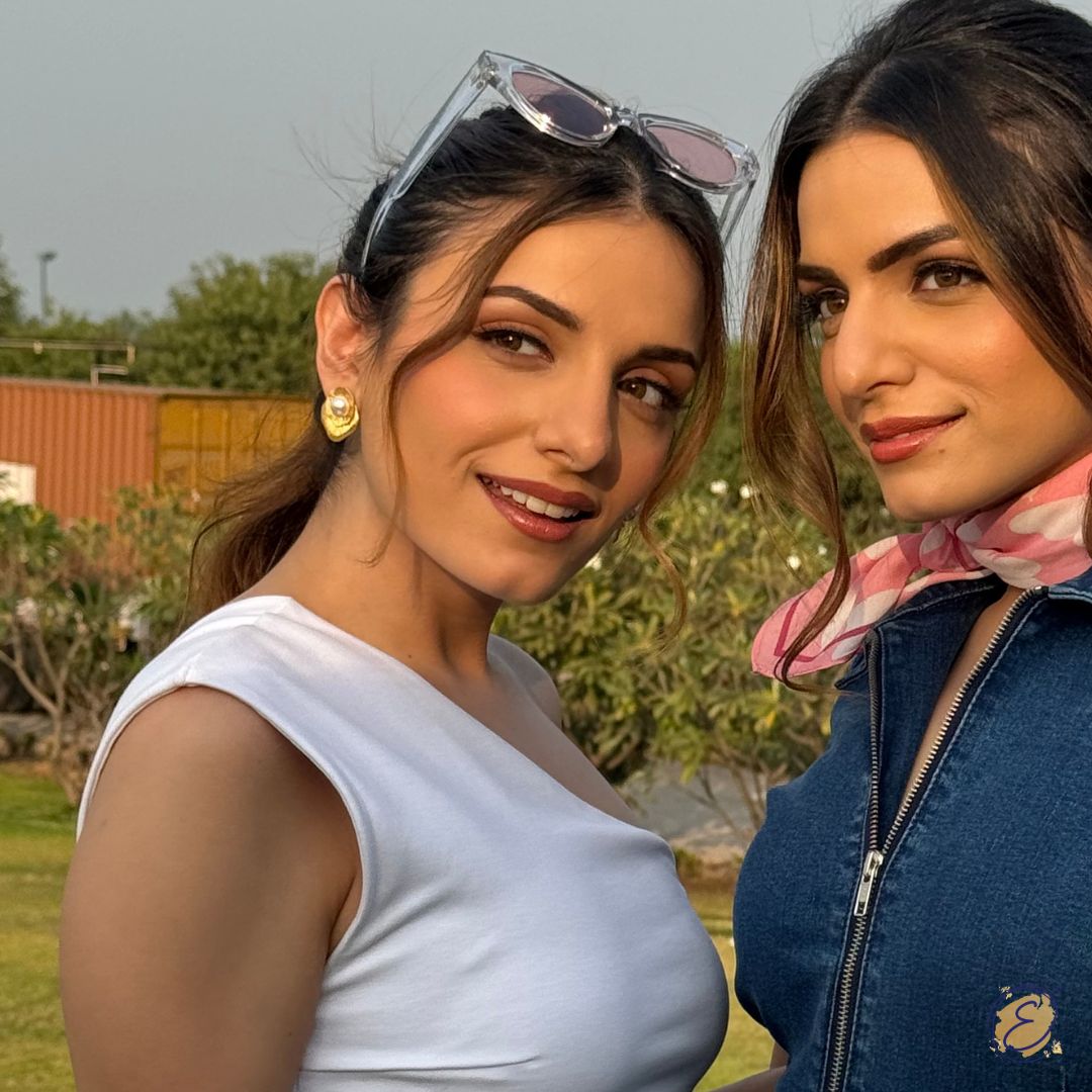 Prakriti Kakkar in Leaf Pearl Studs