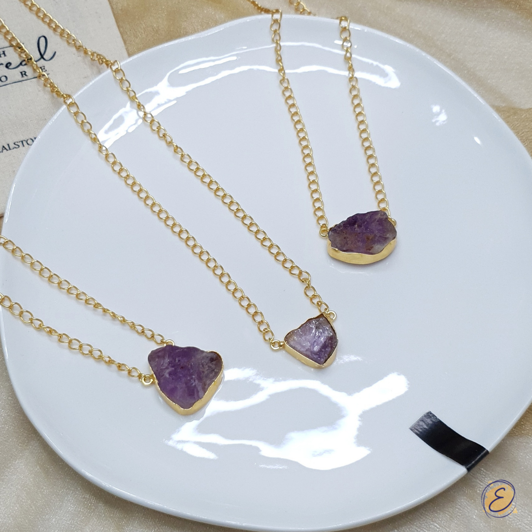 Purple Uncut Necklace