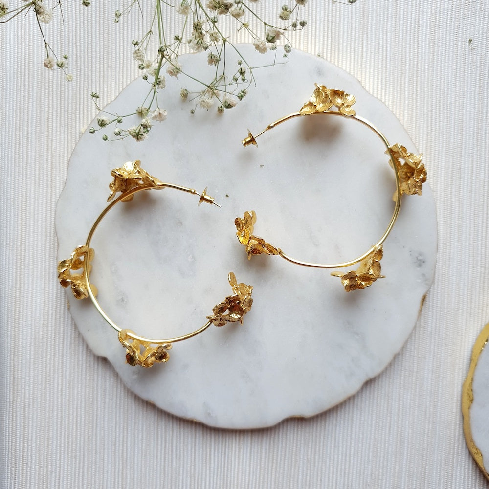 Oversized Daffodil Hoops
