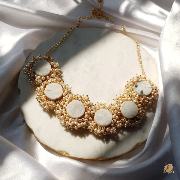Gauri Druzy Clustered Necklace