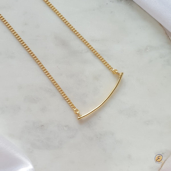 long gold necklace
