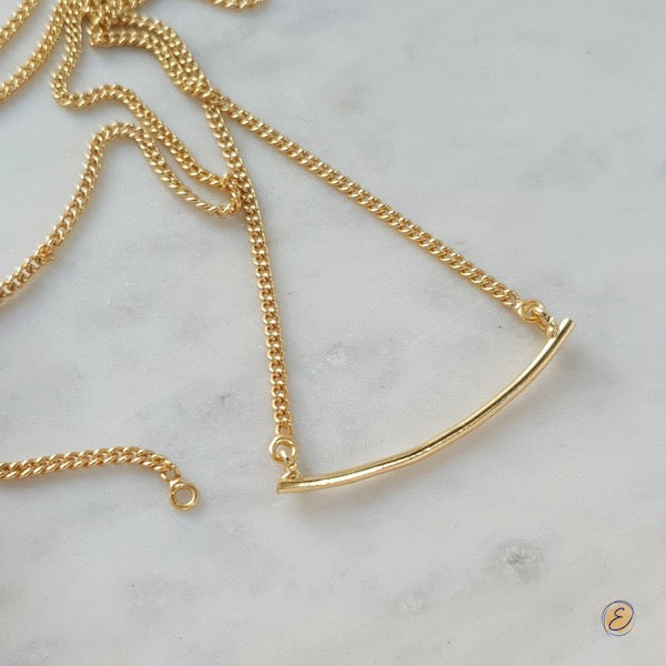 long gold necklace