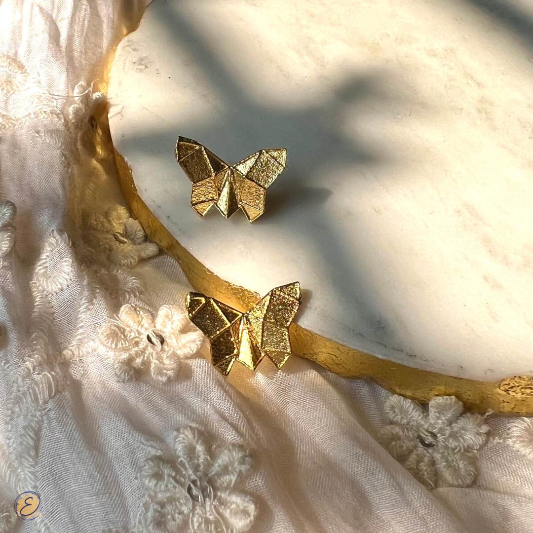 Origami Butterfly Studs