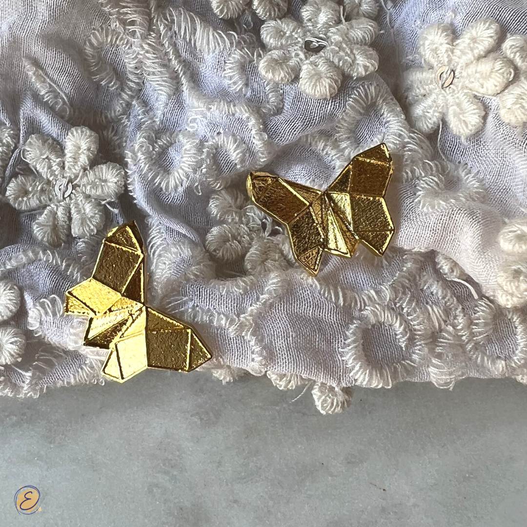 Origami Butterfly Studs