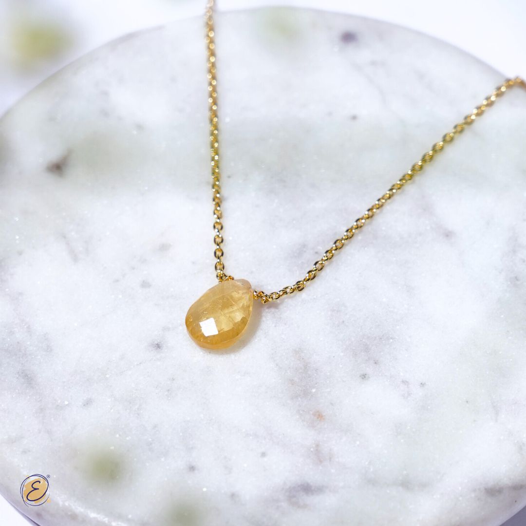 Citrine Drop Necklace