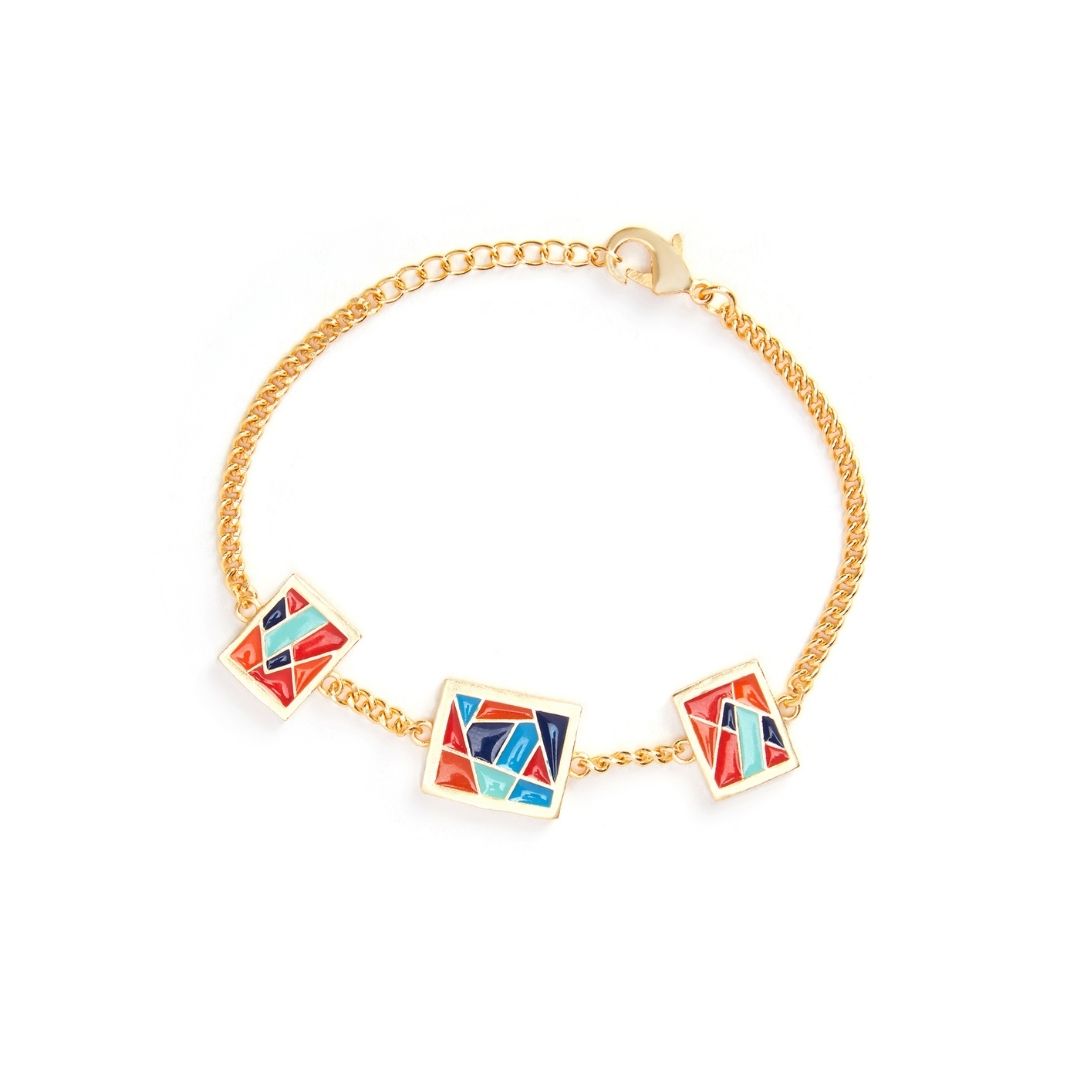 Shop Red N White Designer Bracelet Party Wear Online at Best Price | Cbazaar