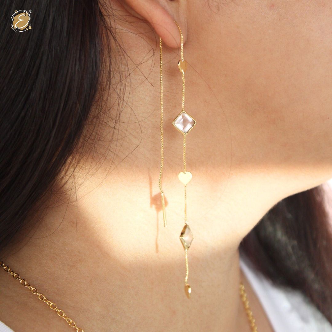 Blush Threader Earrings