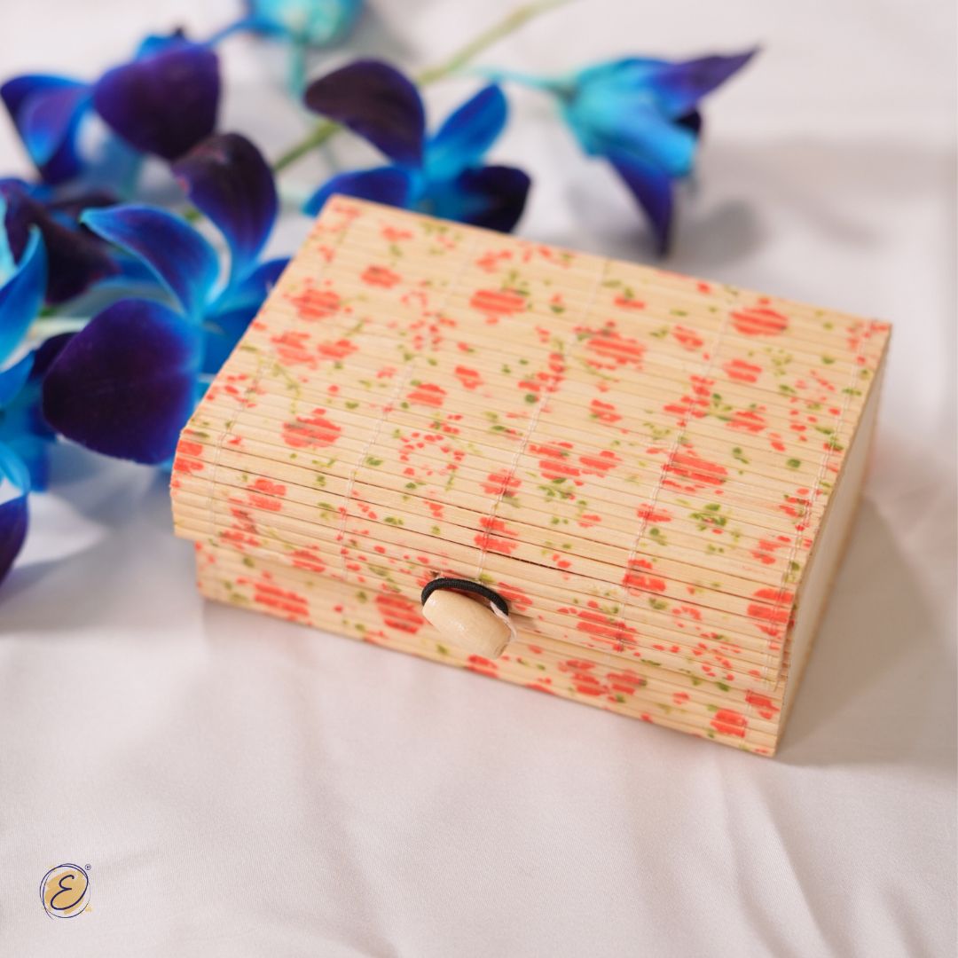Cherry Blossom Bamboo Trinket Box