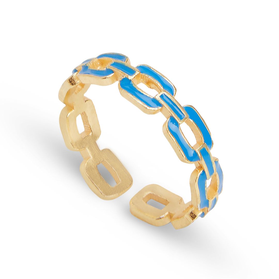 cute bold rings, cute blue rings, blue rings, stackable rings, minimal rings, enamel rings