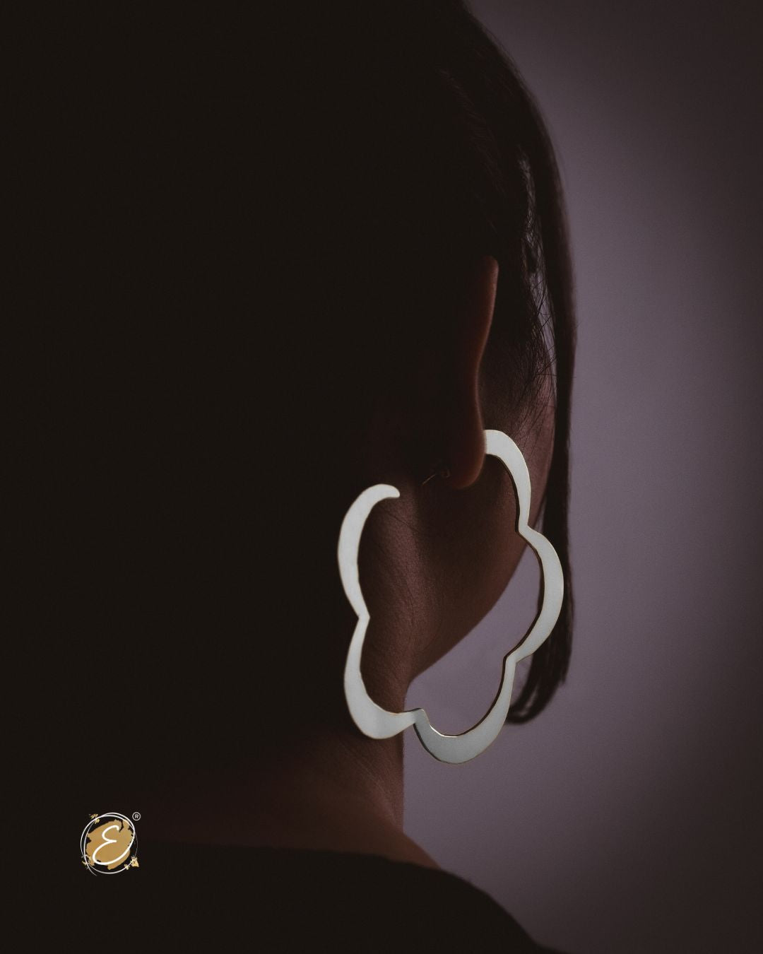 bloom hoops, floral inspired silver hoop earrings with an elegant design, handcrafted and silver plated, 