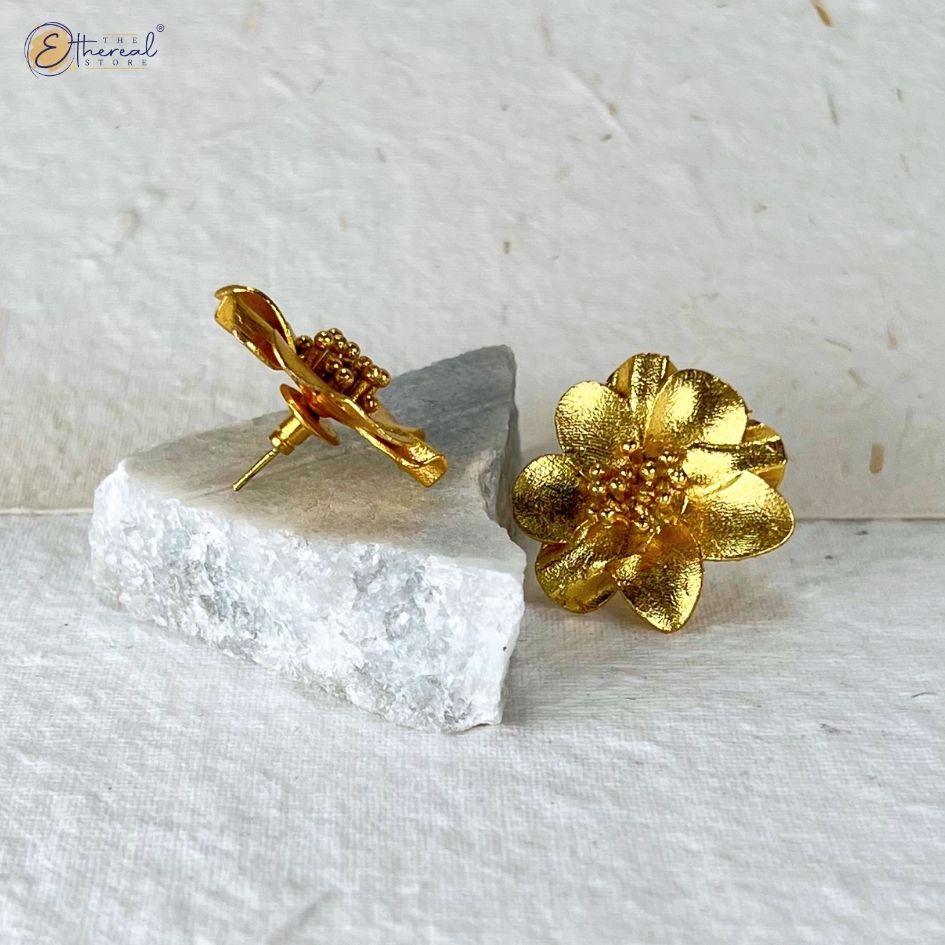 Buy Large Statement Earrings Chandelier Flower Earrings Flower Online in  India - Etsy | Floral jewellery, Flower jewellery, Bridal earrings