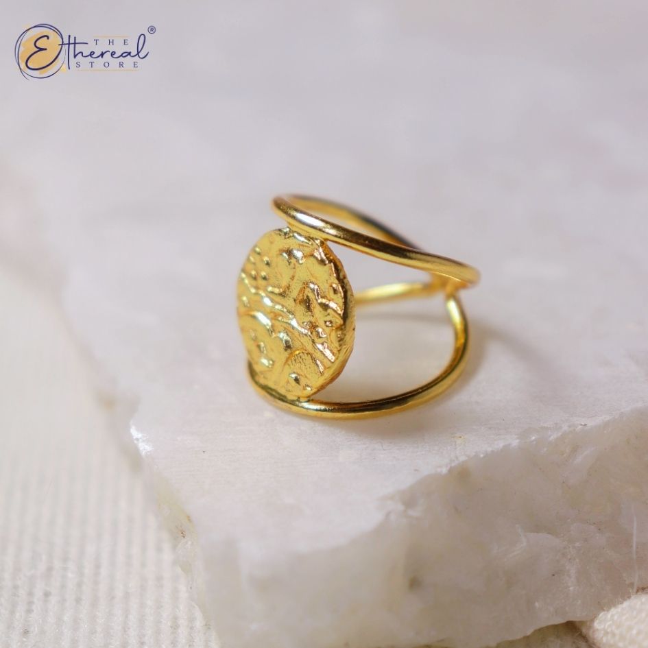 Buy Spiny Texture Yellow Gold Ring Online at Best Prices in India - JioMart.