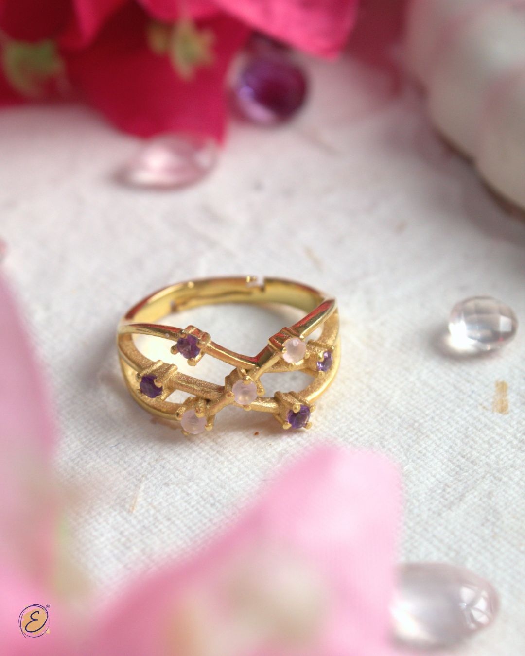 Jiya Cross Stone Ring | PRE-ORDER