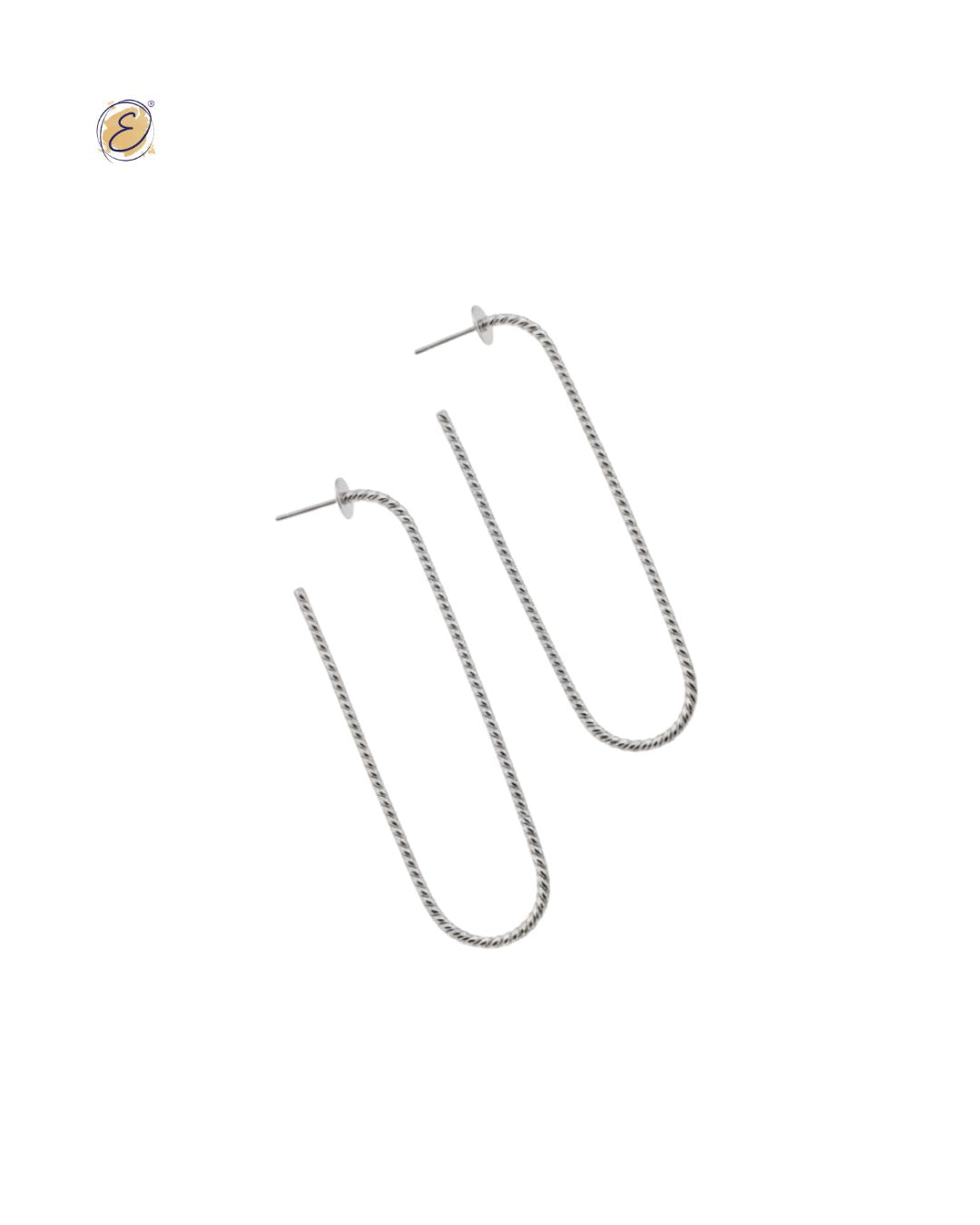 Bold statement silver hoop earrings with a sleek high-shine finish, handcrafted and silver-plated