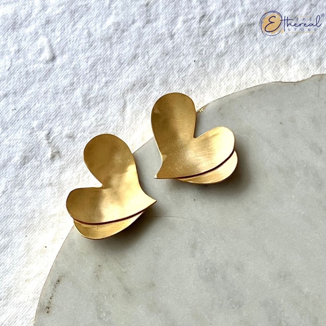 brass earrings gold