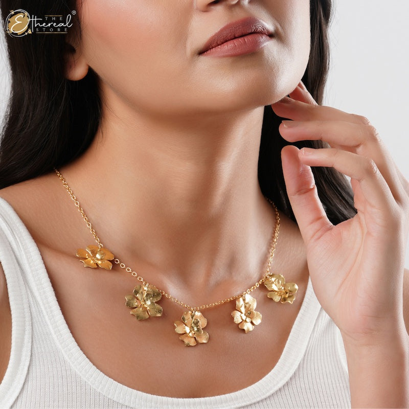 Amazon.com: Riya Handicraft Women's Gota Patti Flower Jewelry Set (Yellow)  Attractive Artificial Indian Traditional: Clothing, Shoes & Jewelry
