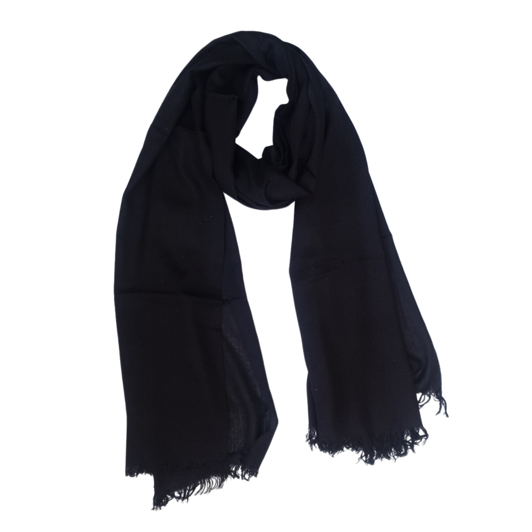 Pitch Black Solid Stole