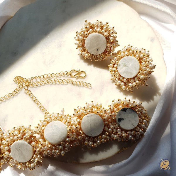 Gauri Druzy Clustered Necklace