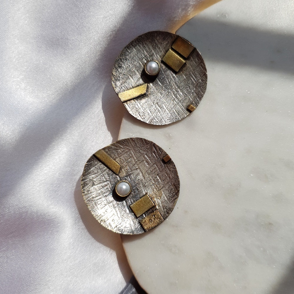silver antique earrings