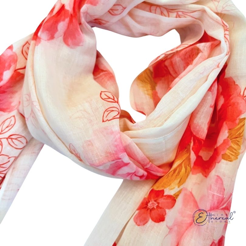 Pink Blossom Cotton Stole