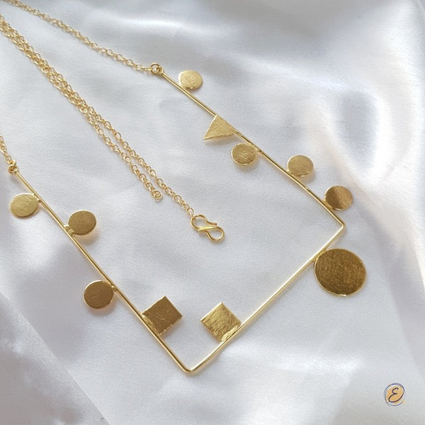 S hook adjustable necklace gold geometry