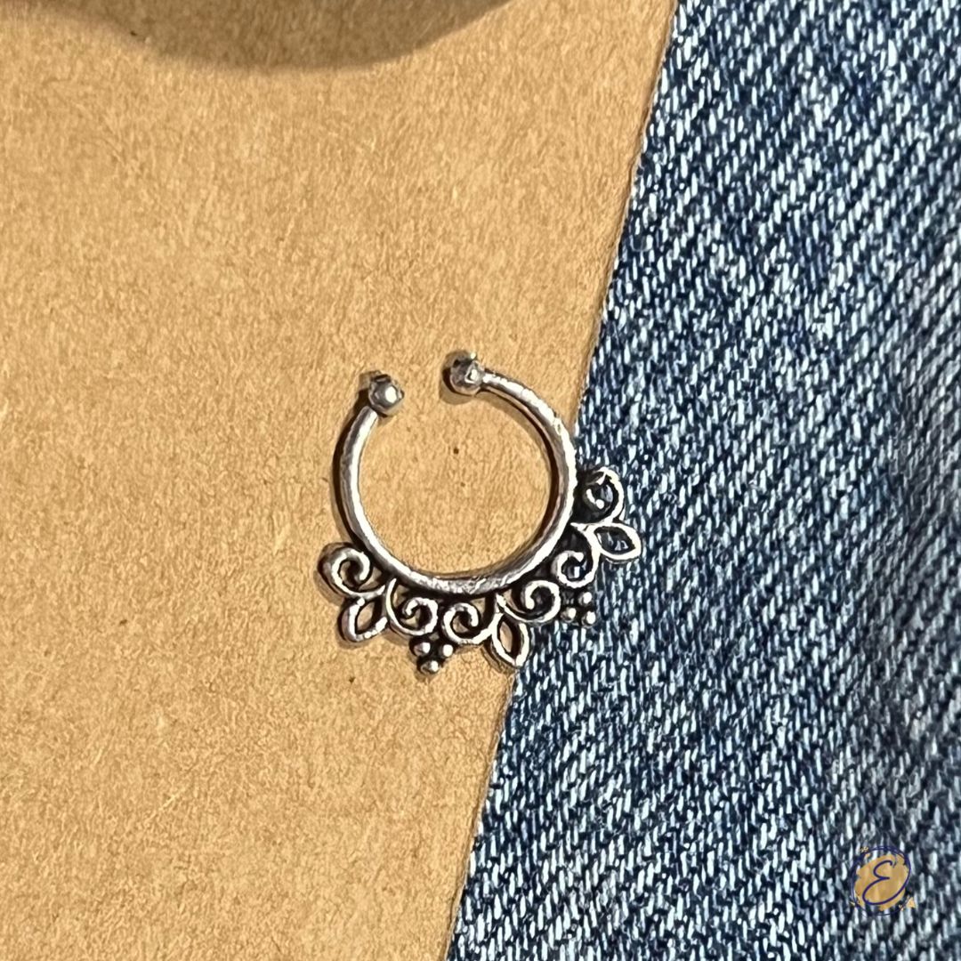 Buy Fancy Oxidized Septum Rings Online India - The Ethereal Store