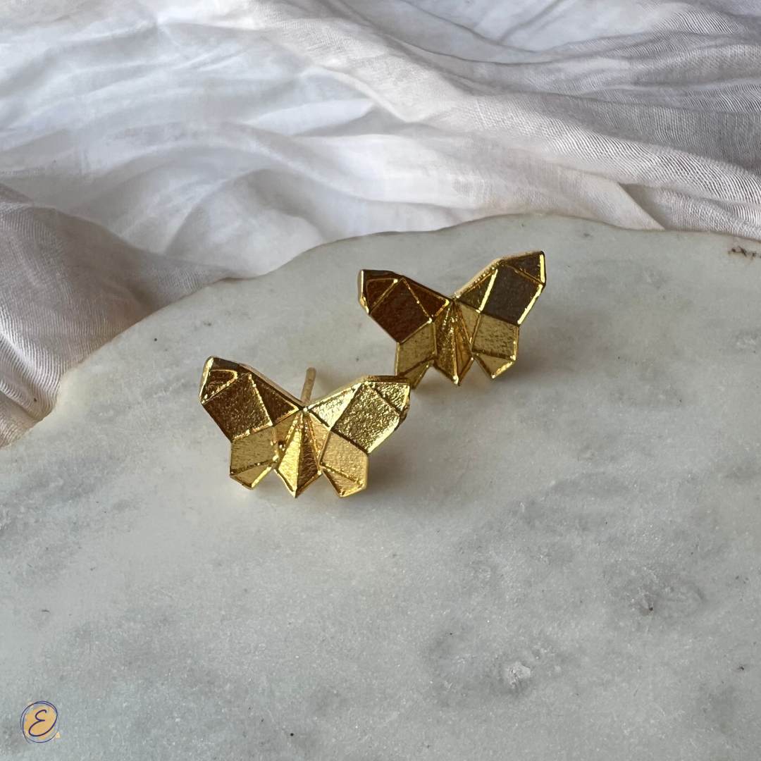Origami Butterfly Studs
