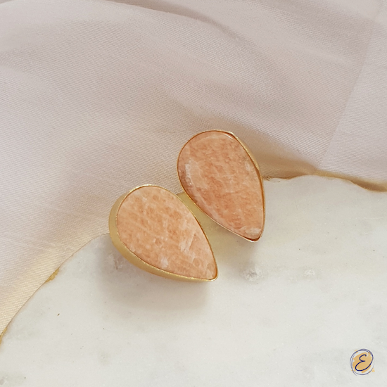Pink Marble Studs