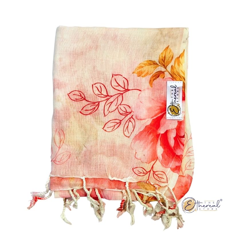 Pink Blossom Cotton Stole